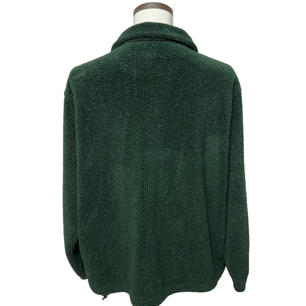 Cabelas‎ Sweater Mens XL Green 1/4 Zip Pullover Pockets Long Sleeve Sweatshirt - Picture 2 of 11